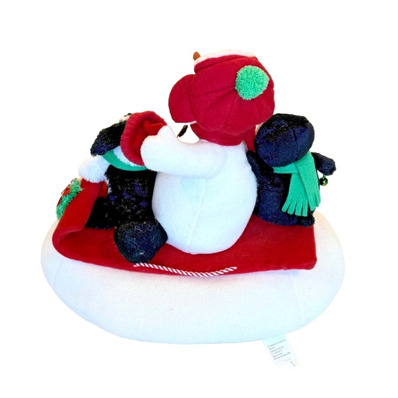 Hallmark Jingle Pals SNOW WHAT FUN SLEDDERS Plush Animated Snowman Dog Penguin - Picture 5 of 8